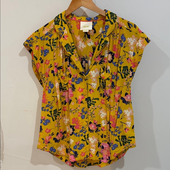 Anthropologie Tops - Floral Yellow Women's Top
